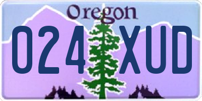 OR license plate 024XUD