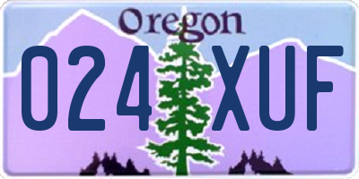 OR license plate 024XUF