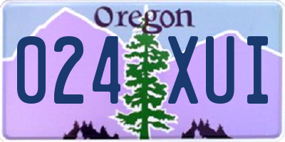 OR license plate 024XUI