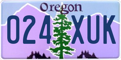 OR license plate 024XUK