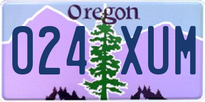 OR license plate 024XUM