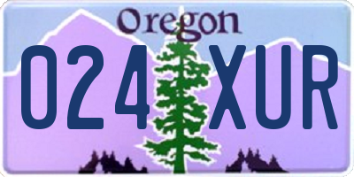 OR license plate 024XUR