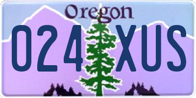 OR license plate 024XUS