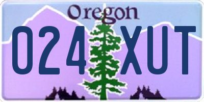 OR license plate 024XUT