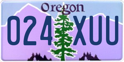 OR license plate 024XUU