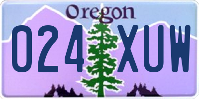 OR license plate 024XUW