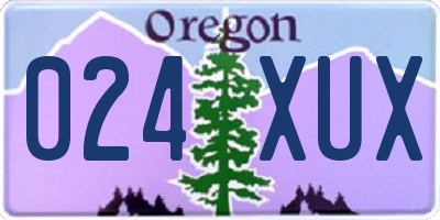 OR license plate 024XUX