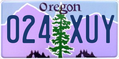 OR license plate 024XUY
