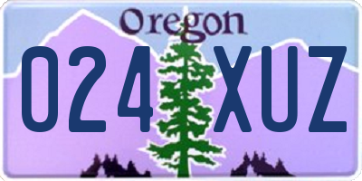 OR license plate 024XUZ