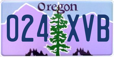 OR license plate 024XVB