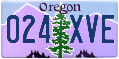 OR license plate 024XVE