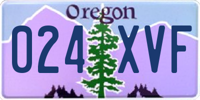 OR license plate 024XVF