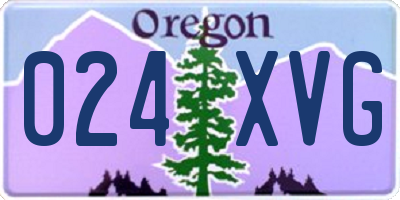 OR license plate 024XVG
