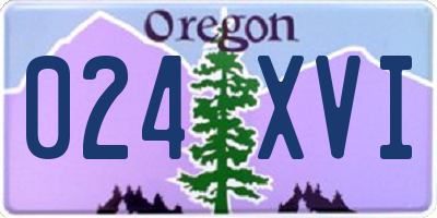 OR license plate 024XVI