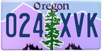 OR license plate 024XVK