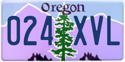 OR license plate 024XVL