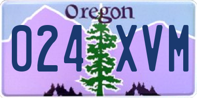 OR license plate 024XVM