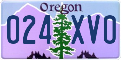OR license plate 024XVO