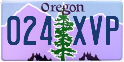 OR license plate 024XVP