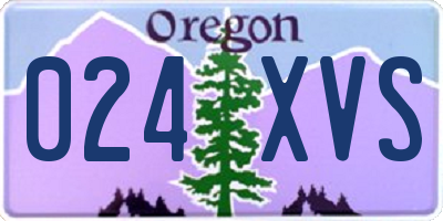 OR license plate 024XVS