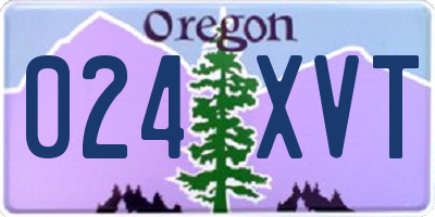 OR license plate 024XVT