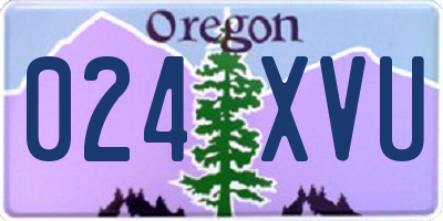 OR license plate 024XVU
