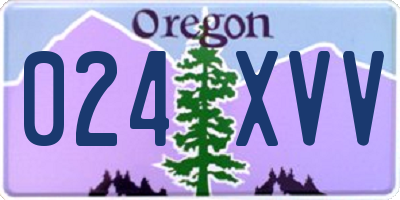 OR license plate 024XVV
