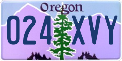 OR license plate 024XVY