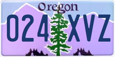 OR license plate 024XVZ