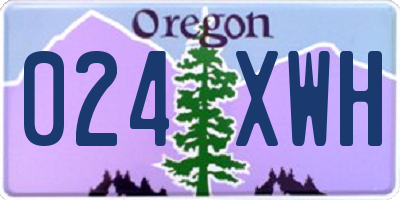 OR license plate 024XWH