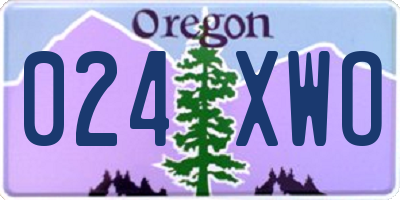 OR license plate 024XWO
