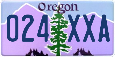 OR license plate 024XXA