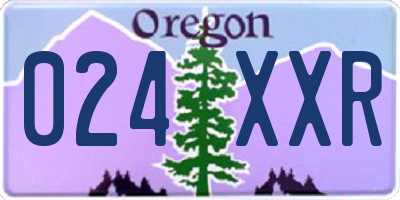 OR license plate 024XXR