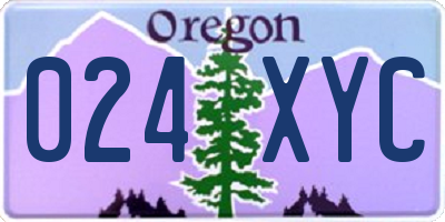 OR license plate 024XYC