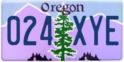 OR license plate 024XYE