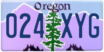OR license plate 024XYG