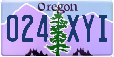 OR license plate 024XYI