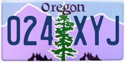OR license plate 024XYJ