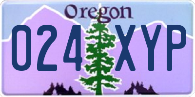 OR license plate 024XYP