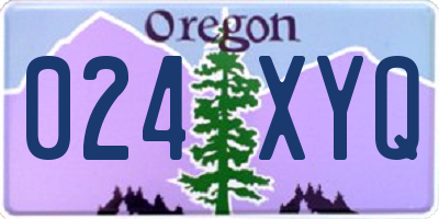 OR license plate 024XYQ