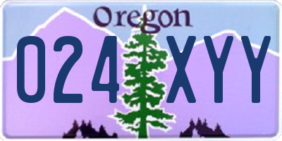 OR license plate 024XYY