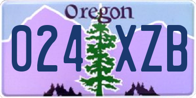 OR license plate 024XZB
