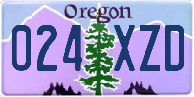 OR license plate 024XZD