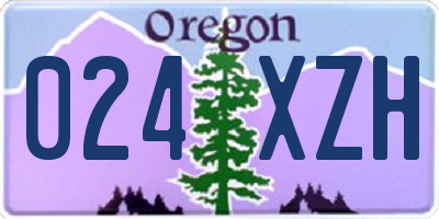 OR license plate 024XZH