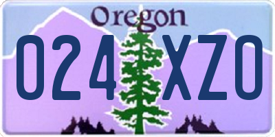OR license plate 024XZO