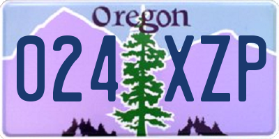 OR license plate 024XZP