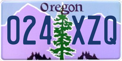 OR license plate 024XZQ