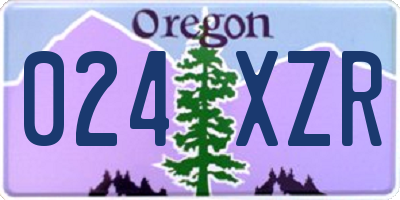 OR license plate 024XZR
