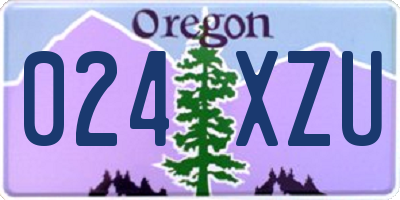 OR license plate 024XZU