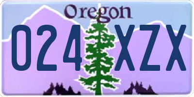 OR license plate 024XZX